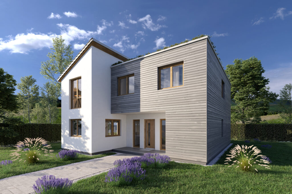 Dieses modern-designte arboraHaus fügt sich perfekt in die Natur ein.