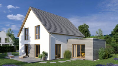 Ein Fertighaus bauen wie das arboraHaus Typ12.